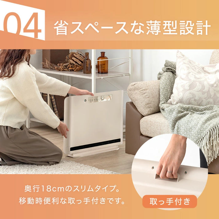 人感＆室温 セラミックヒーター Wセンサー リモコン付き 速暖1200W 人感センサー 室温センサー ファンヒーター〔3840003722〕