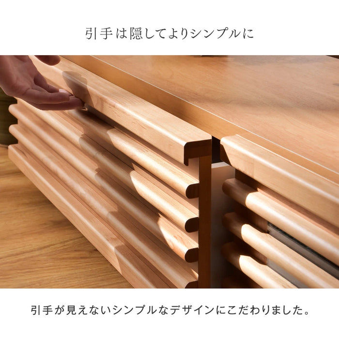 ［幅210cm］ アルダー無垢 国産 完成品 テレビ台 ロータイプ *ダリア-TG*【玄関渡し】【超大型商品】 〔38700011〕