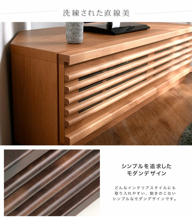 ［幅80cm］ アルダー無垢 国産 完成品 コーナーテレビ台 *ダリア-TG* 〔38700022〕