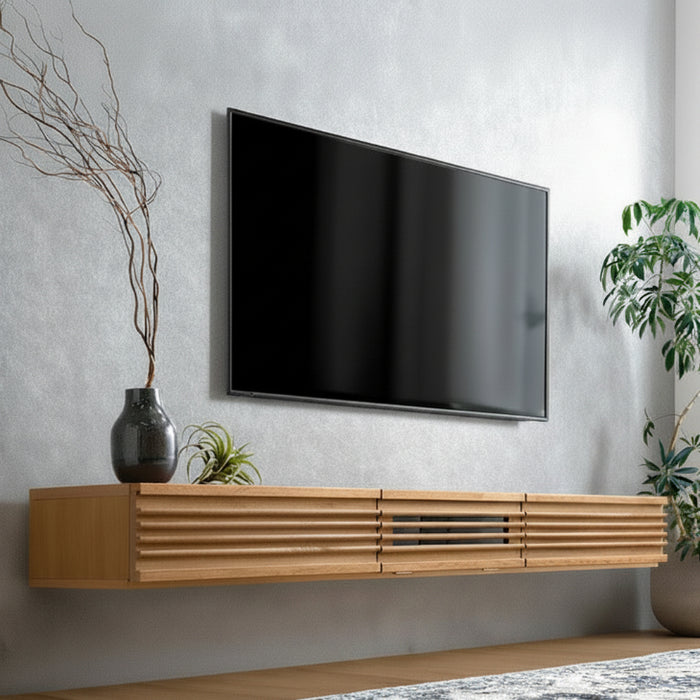 【新発売記念プライス】［幅210］テレビ台 フロート 壁掛け 完成品 国産 大川家具 スライドレール 引き出し モダン おしゃれ〔38700025〕