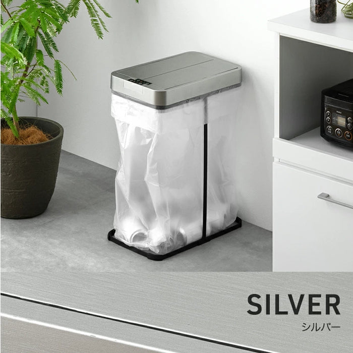 自動開閉 ゴミ箱 45L 両開き フレーム スリム 電動 蓋付き ダストボックス おしゃれ〔41910013〕