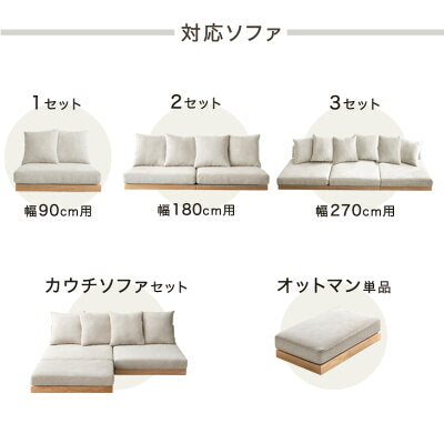【商品番号：42500024専用】クッション用カバー2枚＆座面用カバー1枚〔42500027・42500111〕