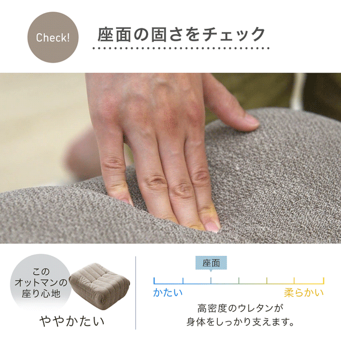 オットマン 単品 デザイナーズ 圧縮 コンパクト フロアクッション〔42500141〕