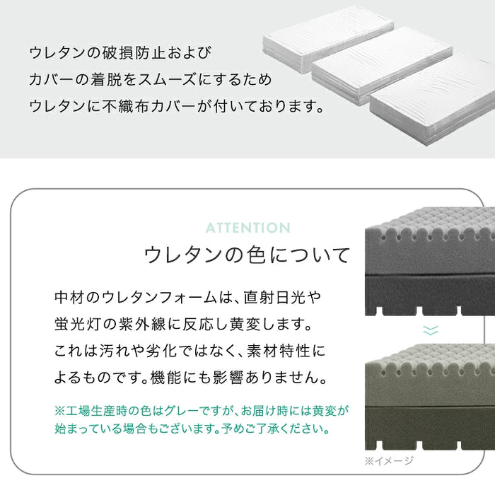 【新発売記念プライス】［ダブル］マットレス 極厚20cm スーパーハード450N 三つ折り 洗えるカバー 硬め Goo3D《グッスリード》〔43300180〕