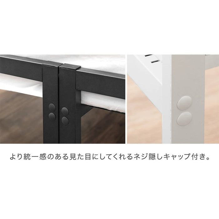 ［シングル］頑丈設計 スチールベッド フレーム 耐荷重400kg パイプベッド 軽量 アイアンベッド コンパクト おしゃれ〔45400160〕