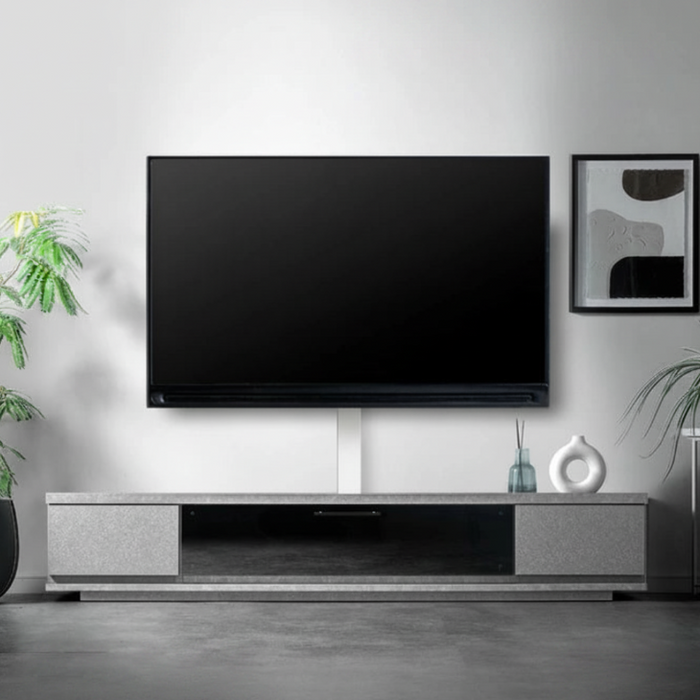 [32〜65インチ対応] “置かない”テレビ台 壁寄せテレビスタンド 日本製 完成品 上下/左右首振り【超大型商品】〔48100021〕