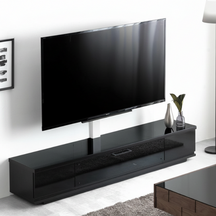 [32〜65インチ対応] “置かない”テレビ台 壁寄せテレビスタンド 日本製 完成品 上下/左右首振り【超大型商品】〔48100021〕