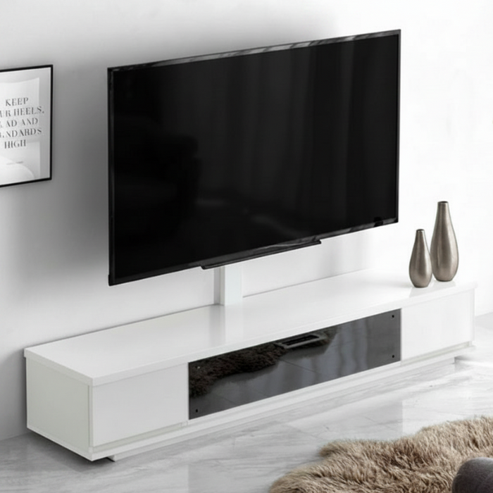 [32〜65インチ対応] “置かない”テレビ台 壁寄せテレビスタンド 日本製 完成品 上下/左右首振り【超大型商品】〔48100021〕