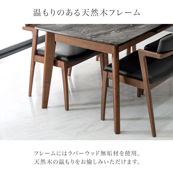 ［幅160-196］ダイニングテーブル 単品 伸縮式 大理石調 4人掛け おしゃれ 伸長テーブル 伸長【超大型商品】〔48100031〕