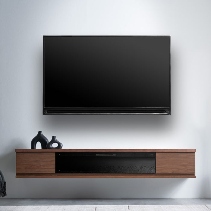 ［幅210］テレビ台 フロート 壁掛け 完成品 国産 大川家具 引き出し収納 モダン フロートボード おしゃれ〔48100047〕