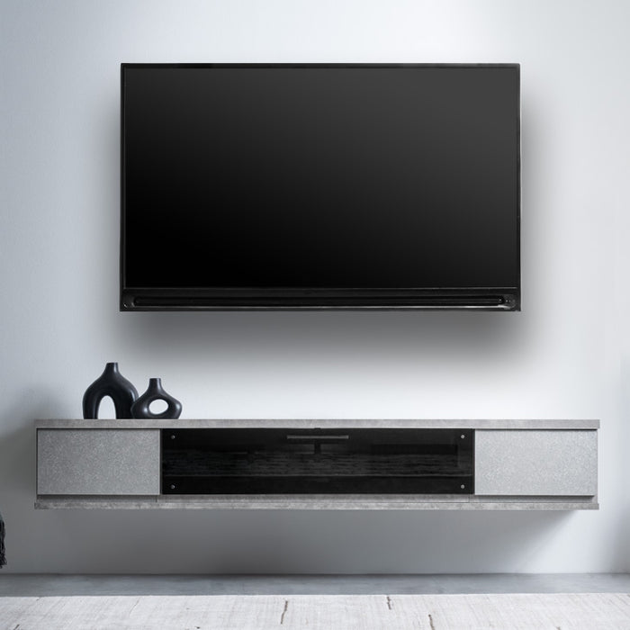 ［幅210］テレビ台 フロート 壁掛け 完成品 国産 大川家具 引き出し収納 モダン フロートボード おしゃれ〔48100047〕