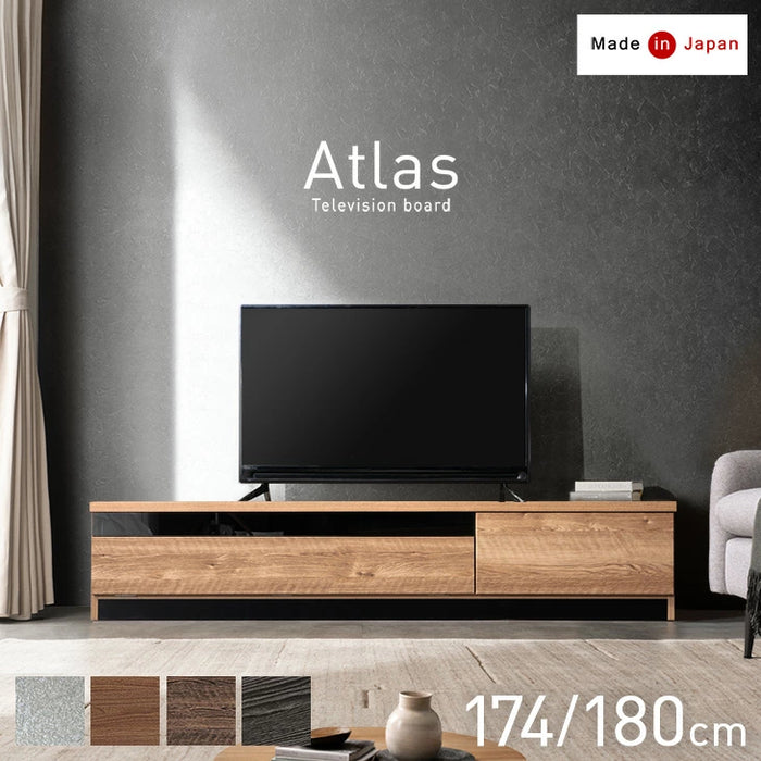 ［幅174cm Aタイプ］ 国産 完成品 テレビ台 木製 テレビボード 背面収納 コード収納 ロータイプ TV台 おしゃれ【超大型商品】〔49100017a〕
