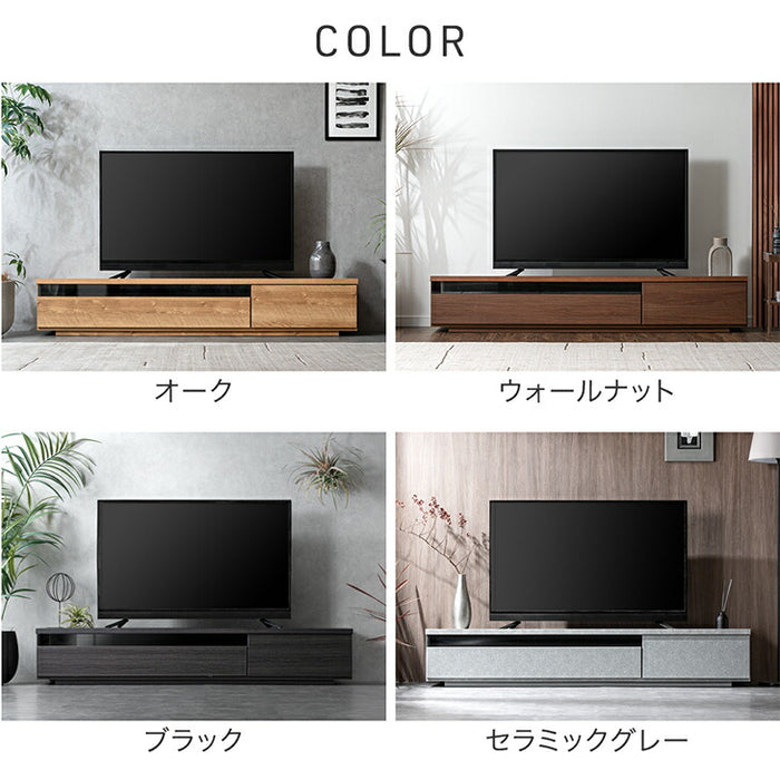 ［幅180cm］ 国産 完成品 テレビ台 木製 テレビボード 背面収納 コード収納 ロータイプ TV台 おしゃれ【超大型商品】〔49100017〕