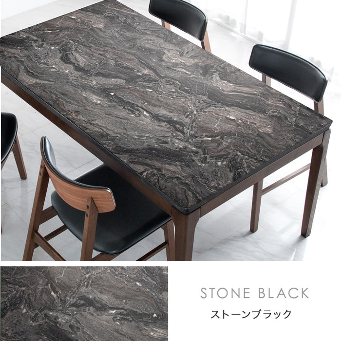 [幅160cm] 大理石調 ダイニングテーブル 単品 4人掛け マーブル柄【超大型商品】〔49100021〕