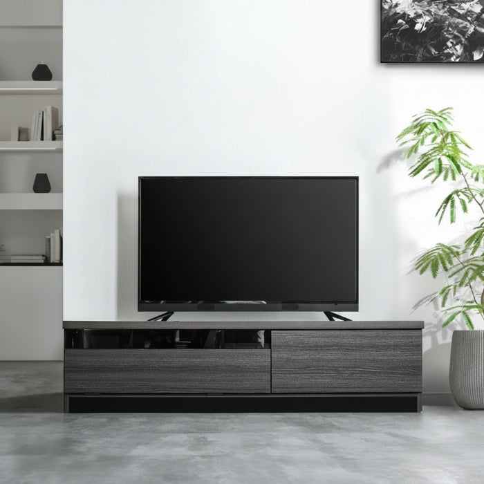 ［幅140cm Bタイプ］配線スッキリ テレビ台 ローボード 国産 完成品 *アトラス-TG* 木製 ロータイプ 背面収納 コード収納〔49100055b〕