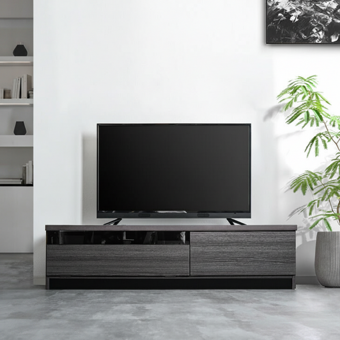 ［幅140cm Aタイプ］配線スッキリ テレビ台 ローボード 国産 完成品 *アトラス-TG* 木製 ロータイプ 背面収納 コード収納〔49100055a〕