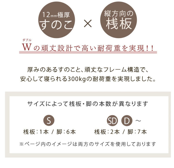 【アウトレット 旧仕様品】  セミダブル 宮棚付きベッド 単品 高さ調節OK 2口コンセント付 ベッドフレーム シャビーアッシュ 〔4960014101・out3019〕