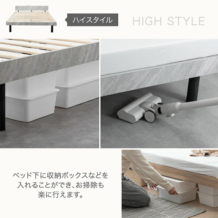 【アウトレット 在庫限り品】［シングル］宮棚付きベッド 高さ調節OK 2口コンセント付 ベッドフレーム すのこベッド おしゃれ〔4960014004〕