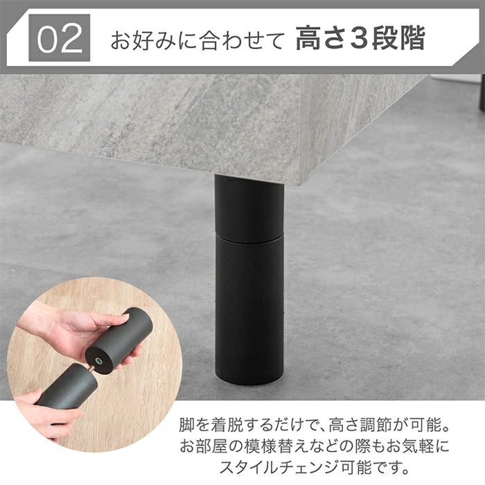 【アウトレット 在庫限り品】［シングル］宮棚付きベッド 高さ調節OK 2口コンセント付 ベッドフレーム すのこベッド おしゃれ〔4960014004〕