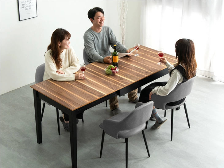 3段階 伸長式 ダイニングテーブル 単品 幅120-150-180 木製 4～6人掛け エクステンション〔49600194〕