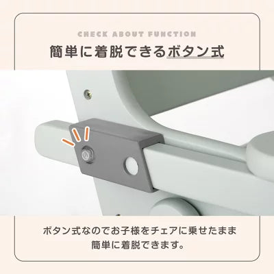 2WAYハイ＆ロー ベビーチェア 天然木 テーブル 折りたたみ 持ち運び 〔49600343〕