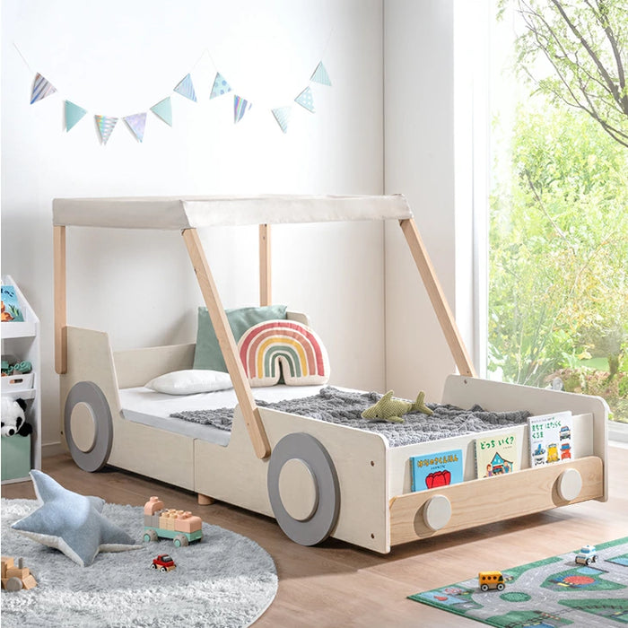 秘密基地になる キッズベッド 車型 木製 シングル 子供ベッド 子供部屋 おしゃれ HIDE-A CAR【搬入設置込み】〔99900164〕