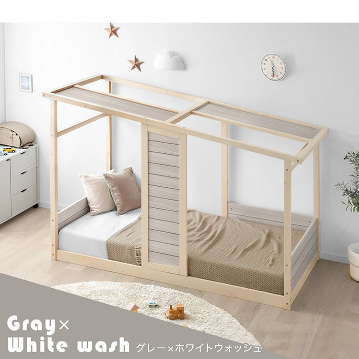 コテージ型 キッズベッド 木製 シングル 子供ベッド 子供部屋 おしゃれ HIDE-A COTTAGE【搬入設置込み】【超大型商品】〔99900165〕