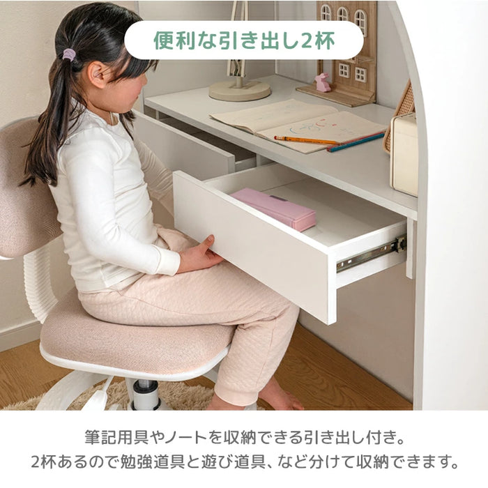 ロフトベッド シングル 木製 階段 収納 デスク 学習机 システムベッドHIDE-A ARCH 【超大型商品】〔49600384〕
