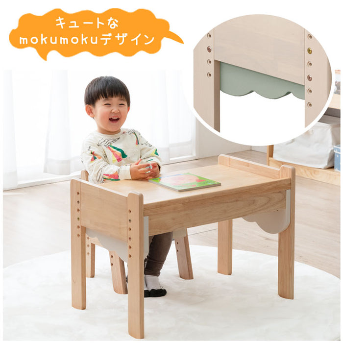 ［通常タイプ］現役ママが考えた キッズデスク チェアセット 高さ調整 引出し付 タブレットスタンド 木製 勉強机〔49600907〕