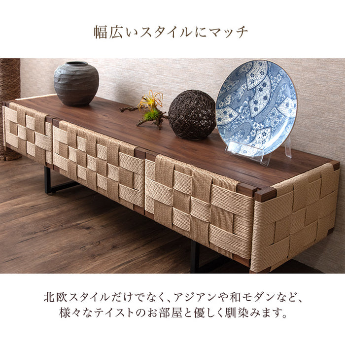 [幅140] “置かない” テレビ台 ローボード 首振り テレビスタンド 収納棚 スタンド 木目調 韓国インテリア【超大型商品】〔49610224〕