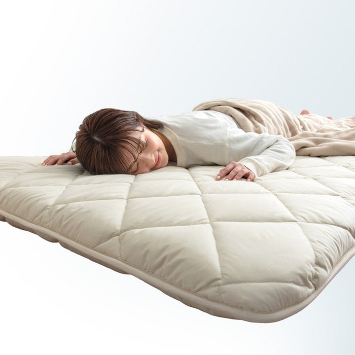 ［ダブル］コインランドリーで丸洗い 三層敷布団 日本製 軽量 洗える 敷布団 帝人〔85500012〕