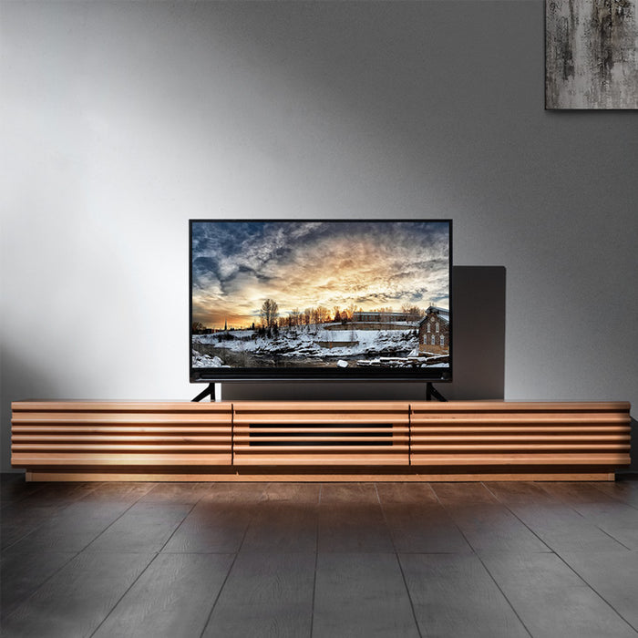 ［幅210cm］ アルダー無垢 国産 完成品 テレビ台 ロータイプ *ダリア-TG*【玄関渡し】【超大型商品】 〔38700011〕