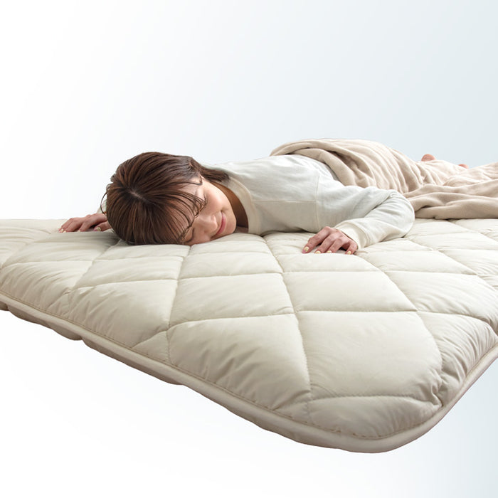 ［シングル］コインランドリーで丸洗い 三層敷布団 日本製 軽量 洗える 敷布団 帝人〔85500010〕