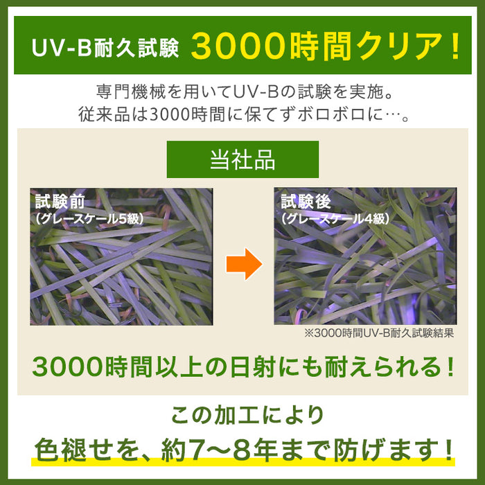 ［1m×20m］2個セット 32万枚突破 高耐久 人工芝 芝丈35mm 高密度44万本/㎡ ロール diy ガーデン〔50900008〕