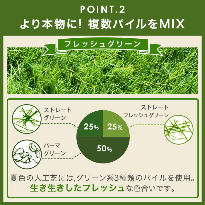 ［1m×20m］2個セット 32万枚突破 高耐久 人工芝 芝丈35mm 高密度44万本/㎡ ロール diy ガーデン〔50900008〕