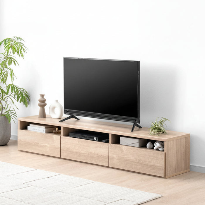 ［幅180cm］テレビ台 日本製 収納 完成品 ロータイプ モルタル調 テレビラック 木製【超大型商品】〔51300002〕