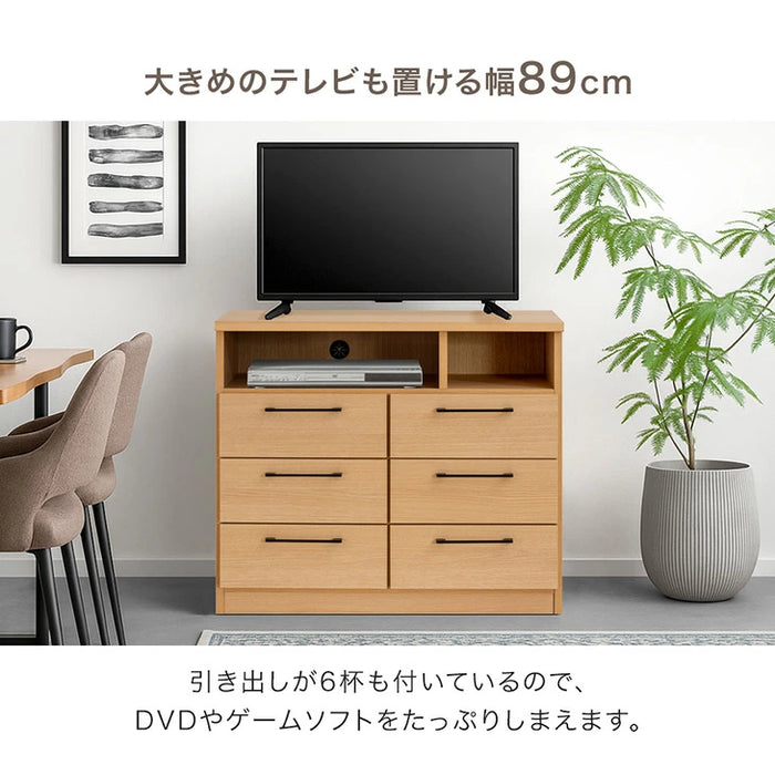 ［幅90］テレビ台 ハイタイプ 完成品 国産 木製 大川家具 テレビラック〔51300003〕