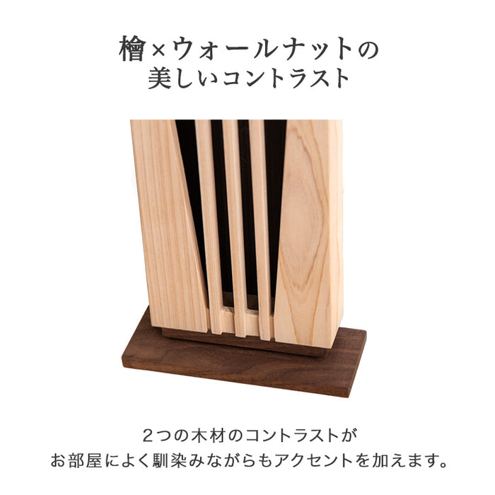 [高さ33cm] 国産ひのき 御札立て 1体用  壁掛け 自立 木製 神棚 お守り 宮形 省スペース ミニ神棚〔51300160〕