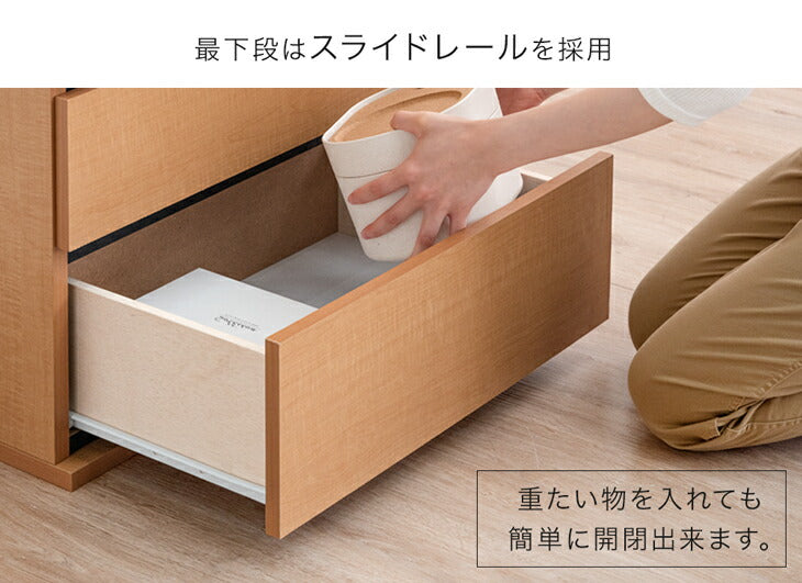 ［幅60］ハイチェスト 8段 国産 完成品 大容量 衣類収納 北欧【超大型商品】〔51300176〕