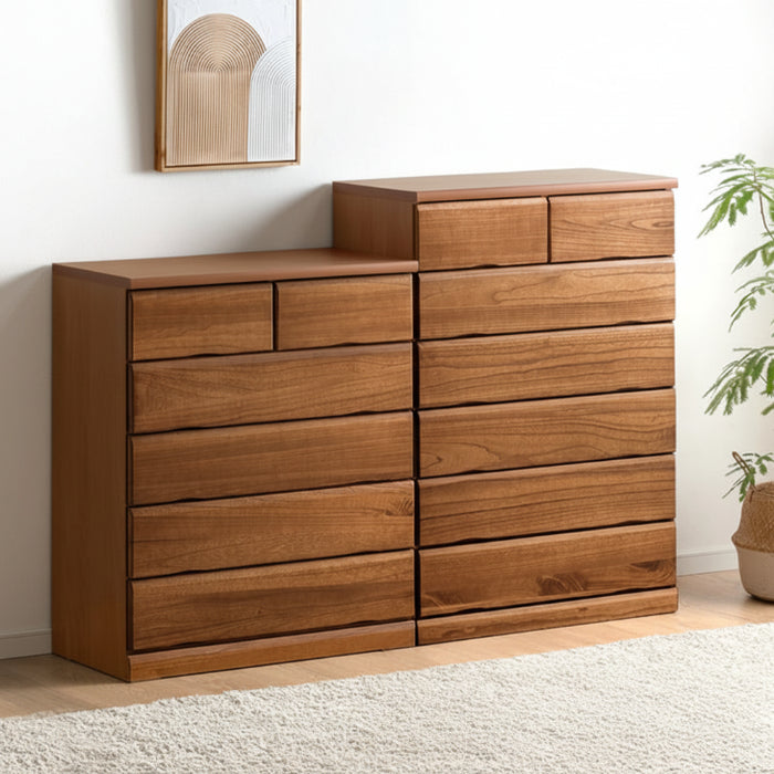 ［幅80・6段］国産 タンス 完成品 桐 チェスト 木製 大容量 大川家具 リビングチェスト【超大型商品】〔51310032〕
