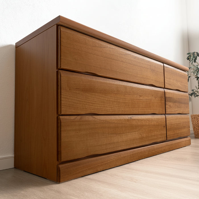 ［幅120・3段］国産 桐 タンス 完成品 チェスト 木製 大容量 大川家具 ローチェスト 衣類収納【超大型商品】〔51300179〕