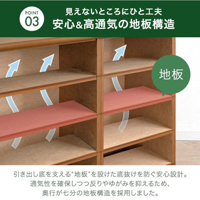［幅120・3段］国産 桐 タンス 完成品 チェスト 木製 大容量 大川家具 ローチェスト 衣類収納【超大型商品】〔51300179〕