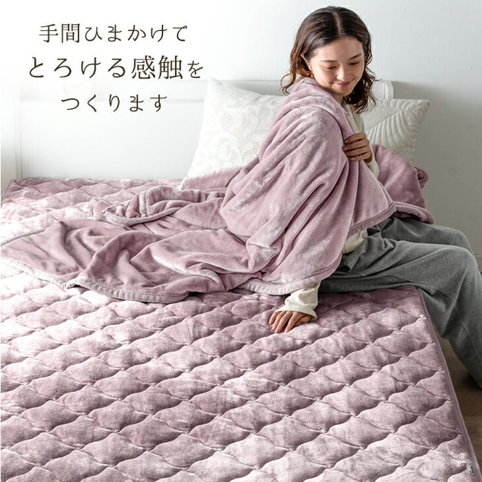 ［セミダブル］Toronel -トロネル- 高保湿 敷きパッド 洗える フランネル 椿オイル配合 北欧 ベッドパッド〔58700117〕