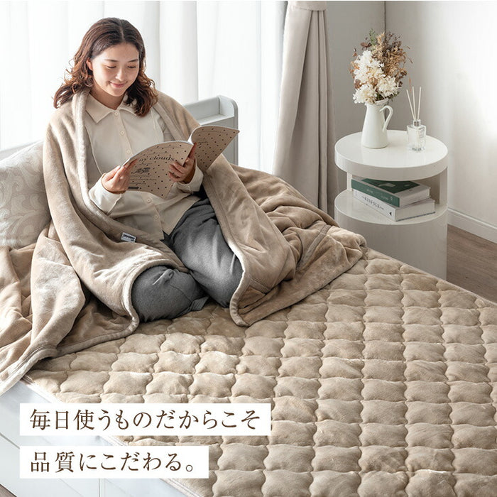 ［セミダブル］Toronel -トロネル- 高保湿 敷きパッド 洗える フランネル 椿オイル配合 北欧 ベッドパッド〔58700117〕