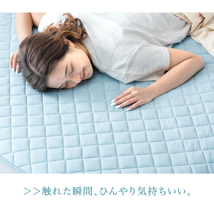 ［セミダブル］《宇宙発》 アウトラスト 敷きパッド ひんやり 抗菌 防臭 防ダニ 洗える 接触冷感〔61140144〕