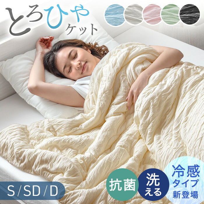 ［ダブル］［スタンダードタイプ］とろけるような肌触り レーヨンケット 180×190cm 洗える とろふわ 夏用 布団〔58700149〕