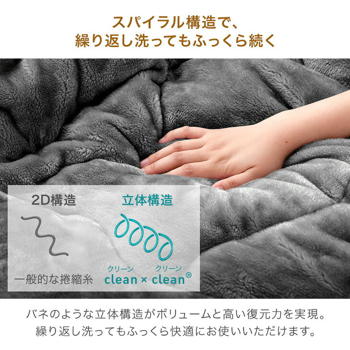 とろける肌触り こたつ布団 掛敷セット 円形 丸型 洗える抗菌 防臭〔61140724〕