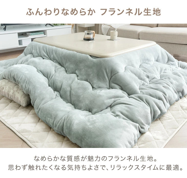 ［2点セット］こたつ 120×80 布団付き 傷に強いUV天板 長方形 石英管ヒーター おしゃれ 木目 炬燵 北欧〔21800040〕