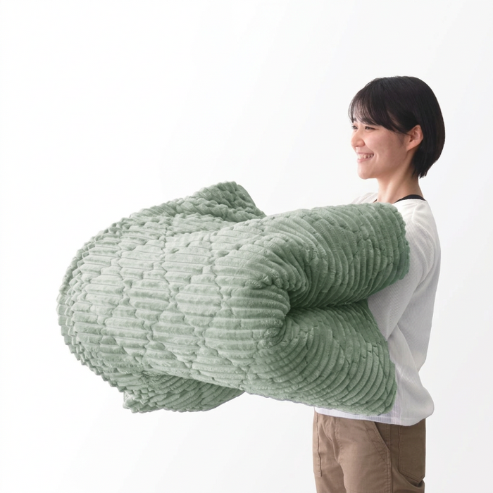【アウトレット 旧仕様品】【商品番号：61300078のカバーリングラグ専用】カバー単品 Mサイズ 洗える カバーリング 単品 セージグリーン〔6130009113・out3370〕