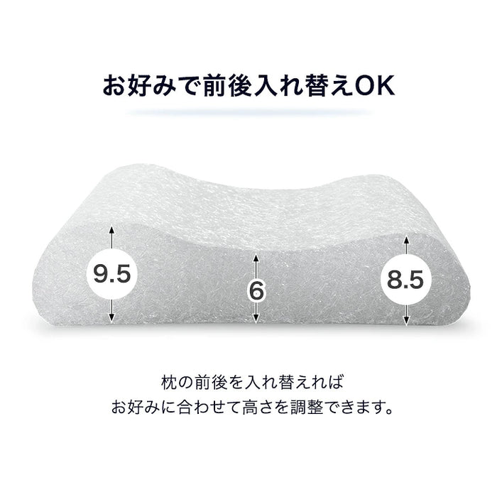 【新発売記念プライス】空気でできた熟睡枕 Goo3D Air 枕 カバー付 洗える 防ダニ 高反発 日本製 体圧分散 ウェーブ型〔51300051〕